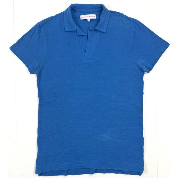 Orlebar Brown Mens Polo Shirt Size Small Blue Short Sleeve Portugal Casual - Picture 2 of 11